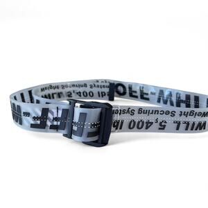 Off-White™ Clear Industrial Belt – Made in Italy, Transparent PVC, Black  (47”)